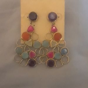 Multi color dangling earrings